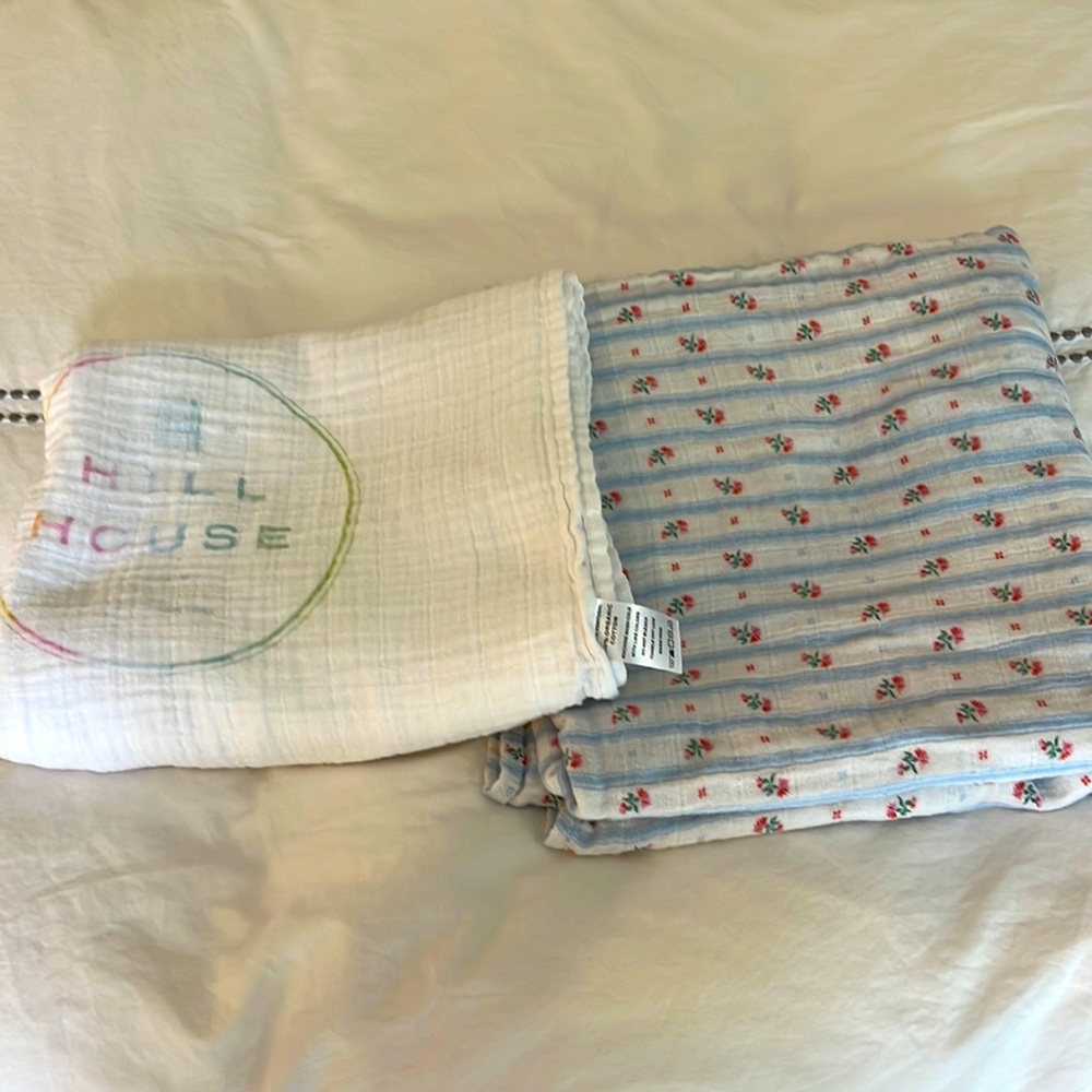 Two Hill House baby swaddle blankets